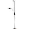 LED vloerlamp uplighter met lees arm-7500ZW