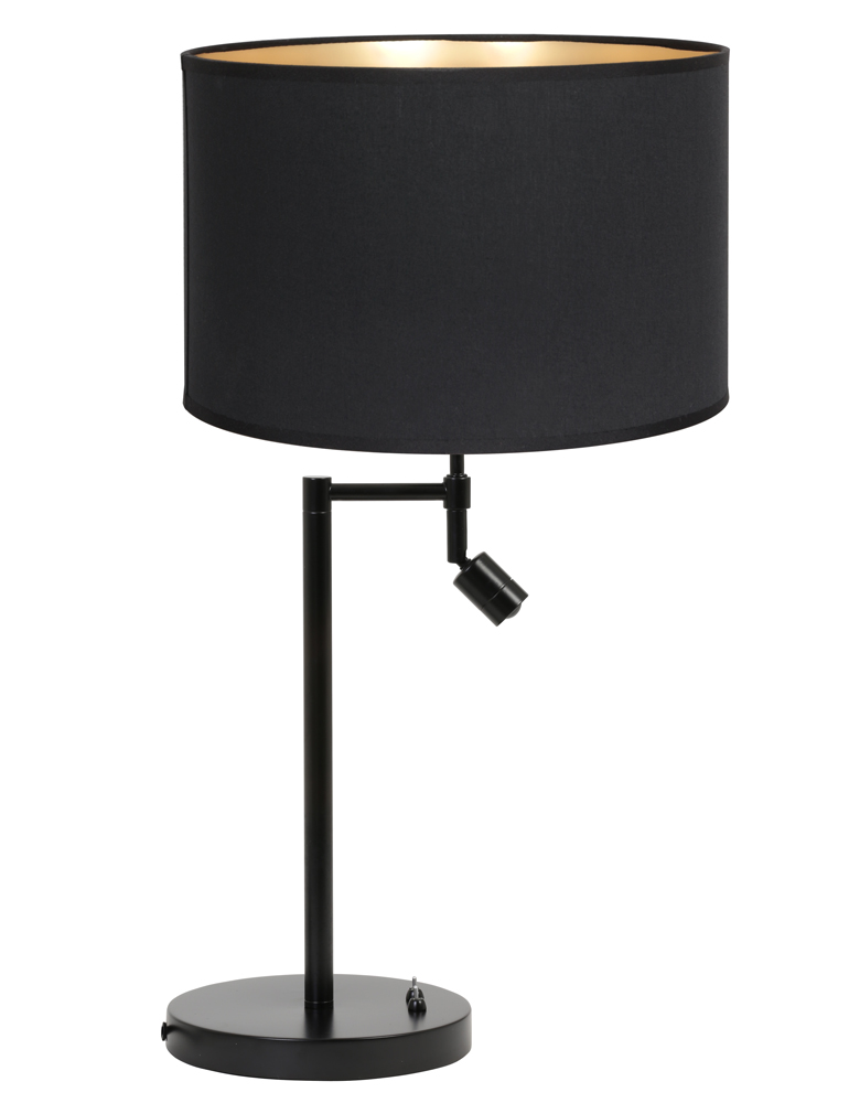 voordeel Wissen insect Zwarte tafellamp met kantelbaar spotje Light & Living Montana -  Directlampen.nl