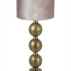 Schemerlamp met zilveren kap-8346GO