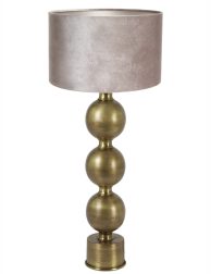 Schemerlamp met zilveren kap-8346GO