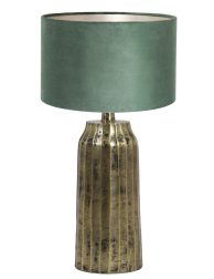 Authentieke schemerlamp met groene kap-8380GO