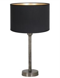 Authentieke tafellamp met zwarte kap-8410ST
