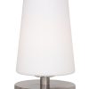 Tafellampje met melkglazen kap-3101ST