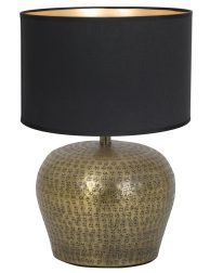 Vaaslamp met zwarte kap-7017BR