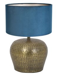 Vaaslamp met velvet kap-7021BR