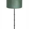 Tafellamp met velours groene kap-7029ZW