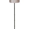 Vloerlamp met velours zilveren kap-7035ZW