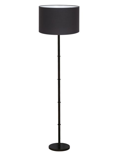 Vloerlamp met zwarte kap-7040ZW