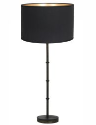 Tafellamp met zwart en goud-7048ZW