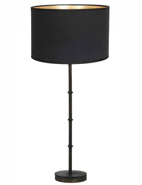 Tafellamp met zwart en goud-7048ZW