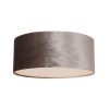 Velours plafondlamp met grijze kap-7129W