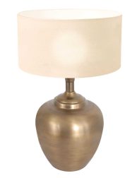 Tafel vaaslamp met witte kap-7206BR