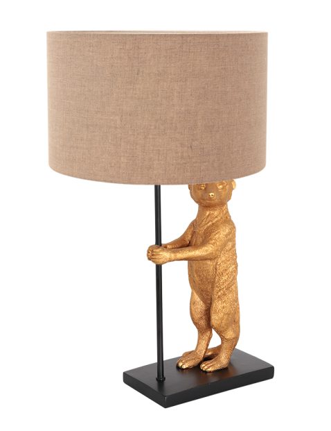 Zwart met gouden stokstaartje-8224ZW