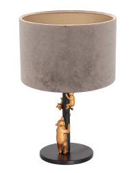 Beren tafellamp met velvet kap-8234ZW