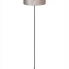 Staande schemerlamp met zilveren kap-8471ZW