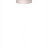 Smalle vloerlamp met ronde beige kap-8474ZW