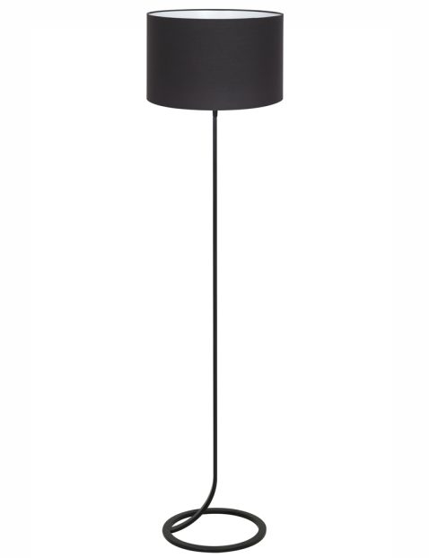Zwarte smalle staande schemerlamp-8476ZW