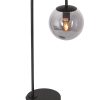 Tafellamp met rookglazen kap-3324ZW