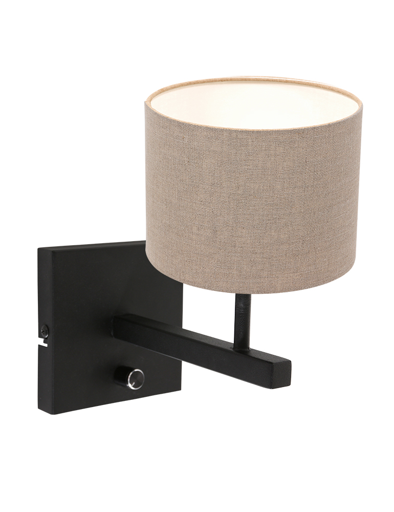 Wandlamp met beige kap-8172ZW