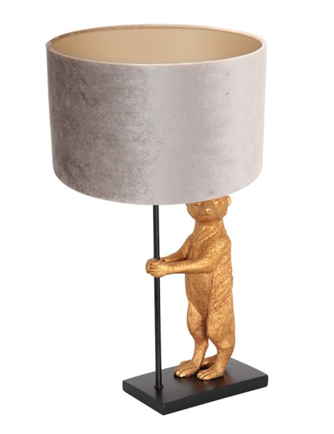 Stokstaart tafellamp met kap-8227ZW