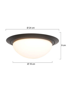 steinhauer-plafonniere-ikaro-zwart-glasmetaal-ø24cm-led-1365zw-1