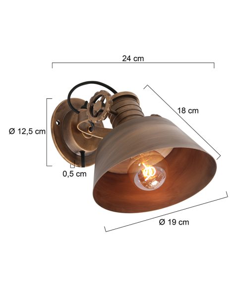 annelighting-wandlamp-sprocket-brons-metaal-opbouwspot-e27-3357br-1