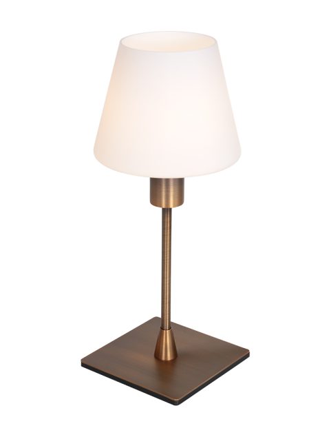 tafellamp-steinhauer-ancilla-geborsteld-brons-met-wit-glas-3100br