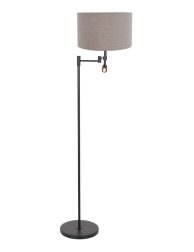 vloerlamp-steinhauer-stang-mat-zwart-met-een-beige-kap-7179zw-1