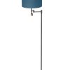vloerlamp-steinhauer-stang-mat-zwart-met-een-blauwe-kap-7192zw