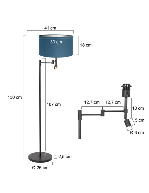 vloerlamp-steinhauer-stang-mat-zwart-met-een-blauwe-kap-7192zw-7