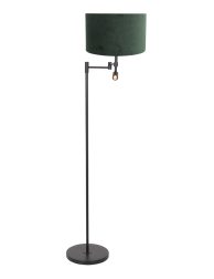 vloerlamp-steinhauer-stang-mat-zwart-met-een-groene-kap-7181zw-1