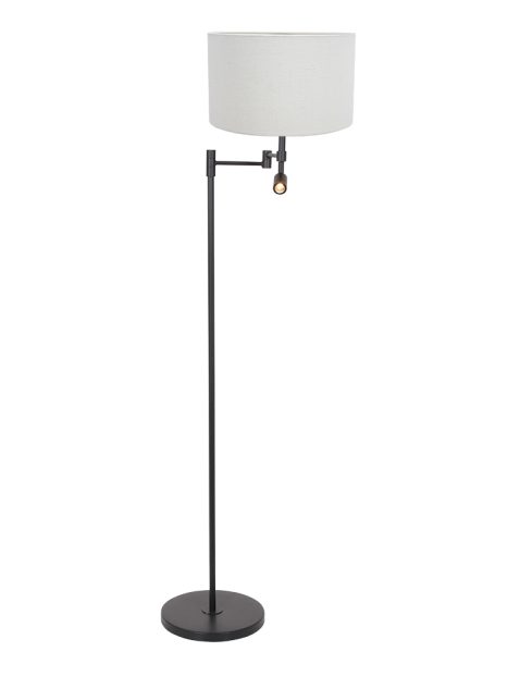 vloerlamp-steinhauer-stang-mat-zwart-met-een-witte-kap-7180zw-1