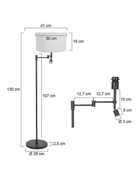 vloerlamp-steinhauer-stang-mat-zwart-met-een-witte-kap-7180zw-7