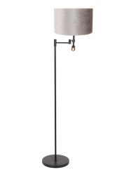 vloerlamp-steinhauer-stang-mat-zwart-met-een-zilveren-kap-7190zw-1
