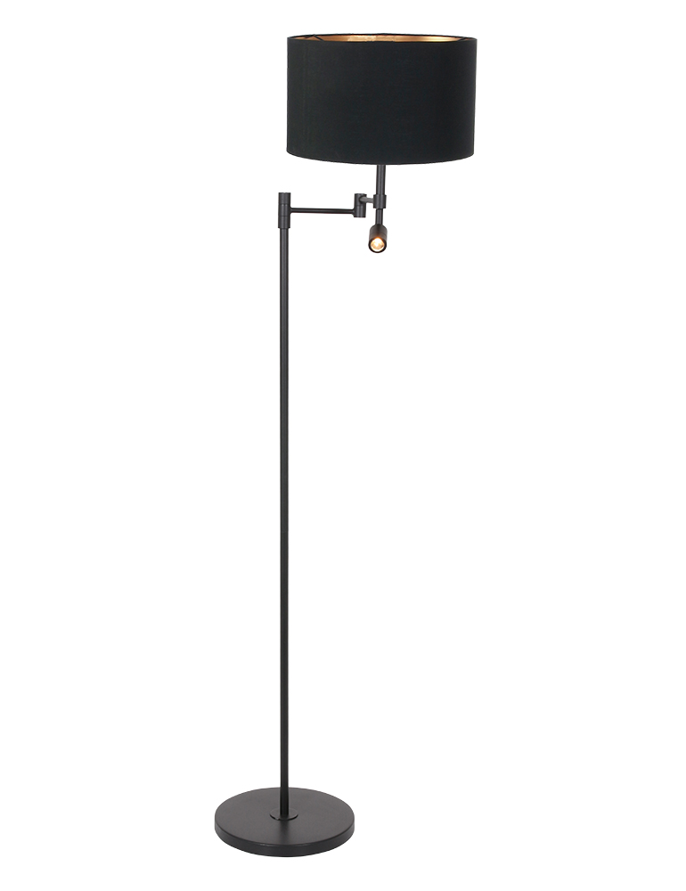 vloerlamp-steinhauer-stang-mat-zwart-met-een-zwarte-kap-7201zw