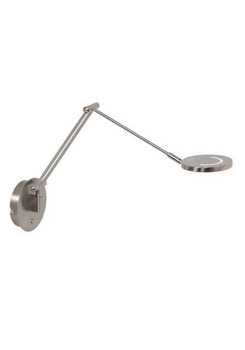 wandlamp-steinhauer-soleil-staal-geborsteld-/-mat-glas-3259st