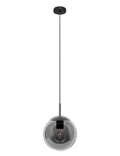 hanglamp-steinhauer-bollique-geborsteld-zwart-met-rookglazen-bol-3496zw-10