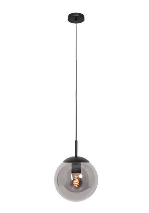 hanglamp-steinhauer-bollique-geborsteld-zwart-met-smoke-glas-3498zw-1