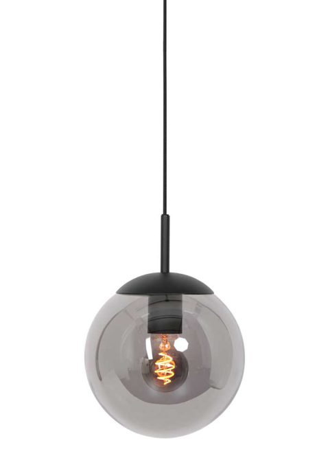 hanglamp-steinhauer-bollique-geborsteld-zwart-met-smoke-glas-3498zw