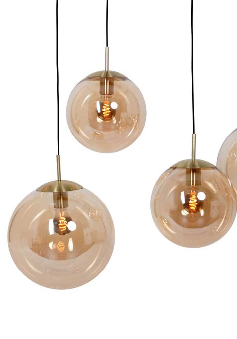 hanglamp-steinhauer-bollique-geborsteld-zwart-metaal-amberkleurig-glas-3499me-5