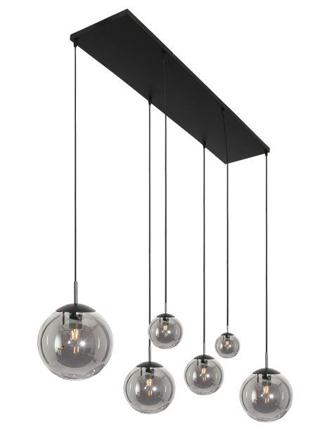 hanglamp-steinhauer-bollique-geborsteld-zwart-metaal-smoke-glas-3499zw-10