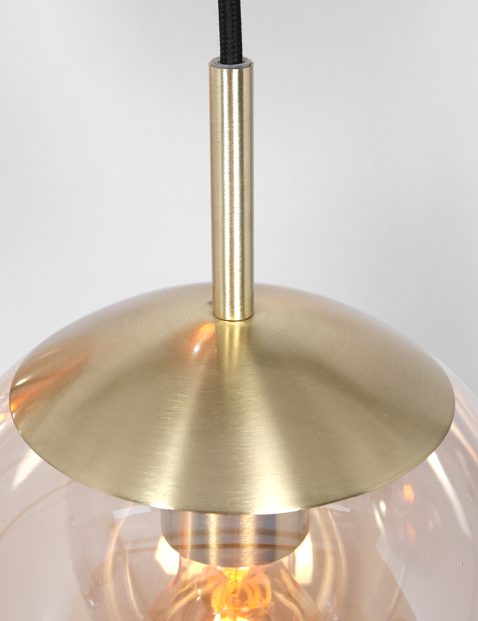 hanglamp-steinhauer-bollique-zwart-en-messing-metaal-amberkleurige-glazen-2730me-4