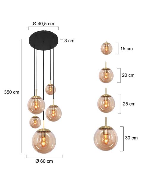 hanglamp-steinhauer-bollique-zwart-en-messing-metaal-amberkleurige-glazen-2730me-7