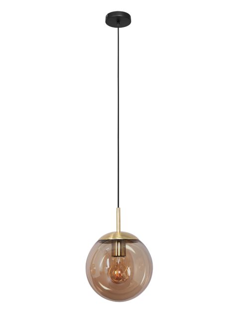 hanglamp-steinhauer-bollique-zwart-en-messing-metaal-amberkleurige-glazen-3498me-10