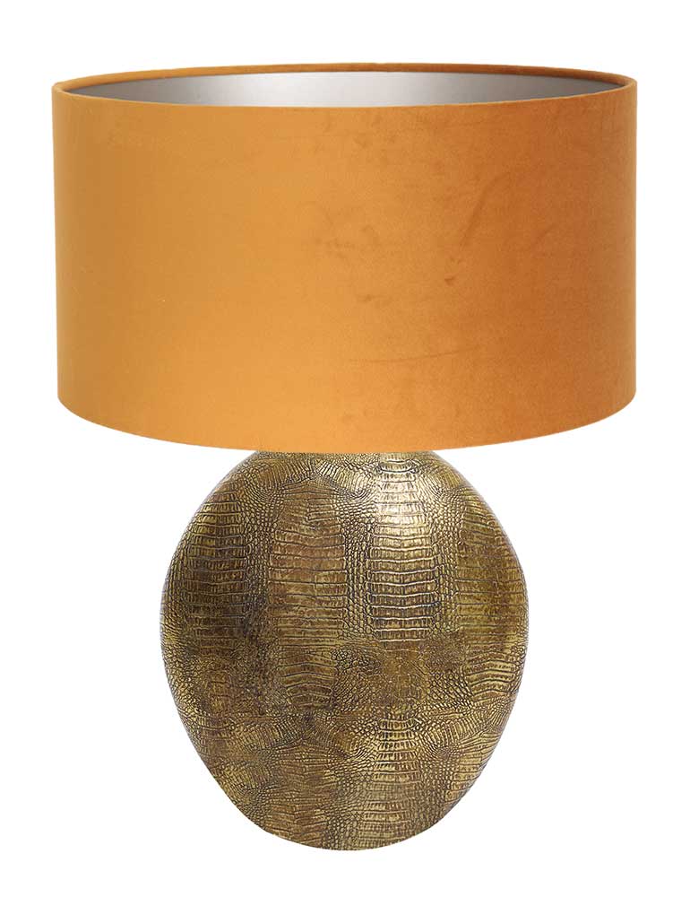 dubbele Beugel haat Klassieke tafellamp Light & Living Skeld brons en goud - Directlampen.nl