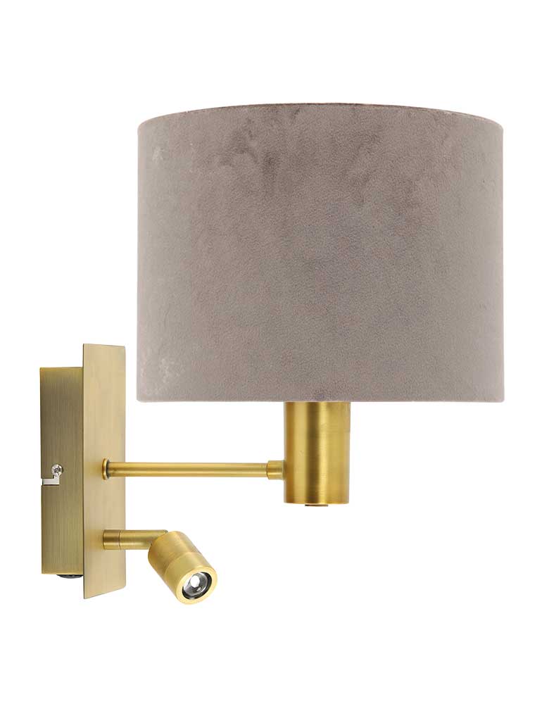 Leeslamp voor aan de muur Light Living Montana brons met - Directlampen.nl