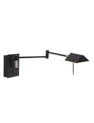 wandlamp-steinhauer-retina-geborsteld-zwart-3402zw