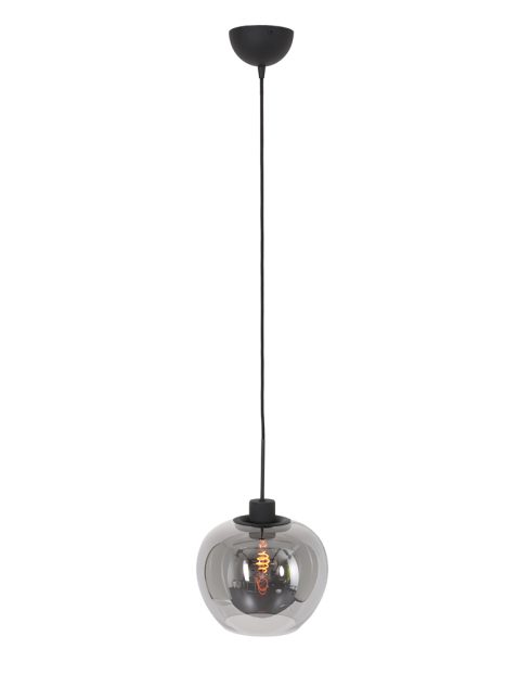 hanglamp-steinhauer-lotus-smokeglas-en-zwart-1897zw-1