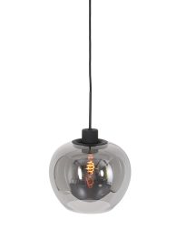 hanglamp-steinhauer-lotus-smokeglas-en-zwart-1897zw