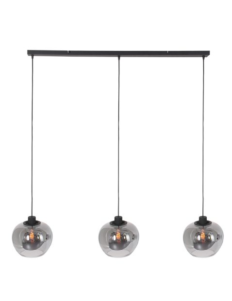 hanglamp-steinhauer-lotus-smokeglas-en-zwart-1898zw